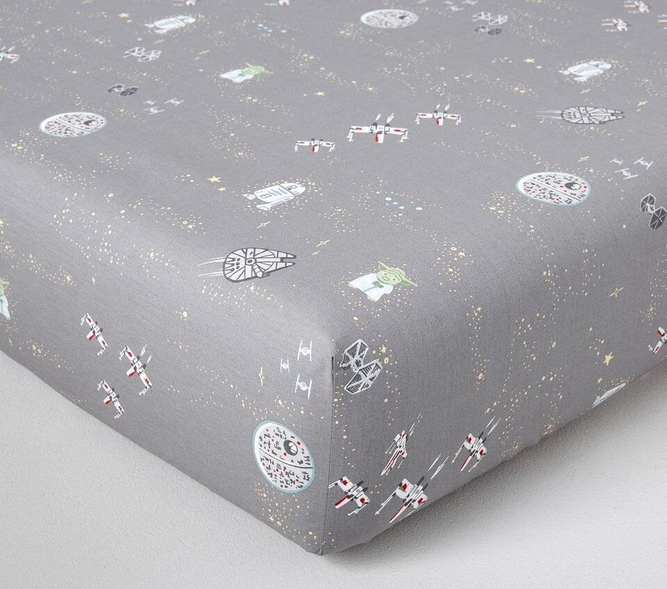 Star Wars® Allover Sky Cot Fitted Sheet Pottery Barn Kids Australia